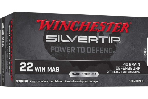 Winchester .22 Winchester Magnum Rimfire 40 Grain Jacketed Hollow-Point Rimfire Ammunition, 50 Rounds, W22MST