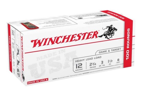 Winchester USA Game and Target Load Shotshell Ammo Value Pack - 12 Gauge - 2-3/4'' - 8 Shot Size