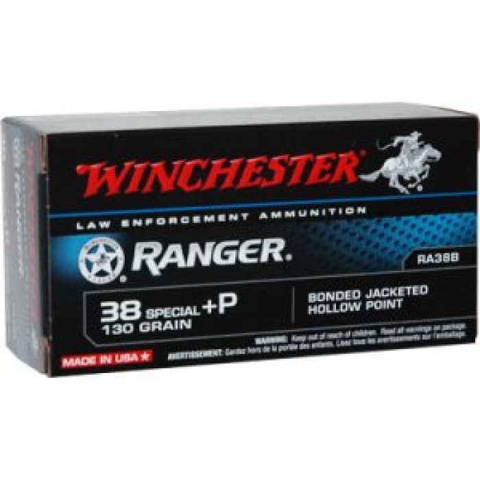 Winchester Ammo Ranger .38 Special +P 130Gr. Pdx1 Jhp 50-Pack RA38B 020892218192