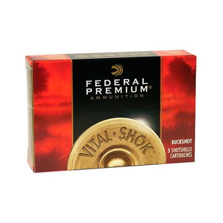 Federal 12ga 3" Magnum 15 Pellets 00 Buck Vital-Shok Shotshell Ammunition 5rds - P158 00