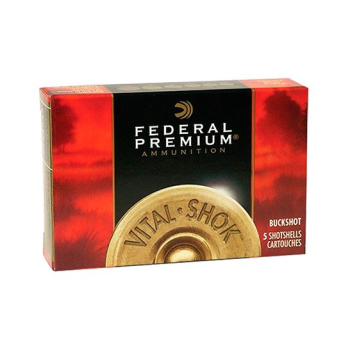 Federal 12ga 3" Magnum 15 Pellets 00 Buck Vital-Shok Shotshell Ammunition 5rds - P158 00