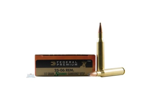 Federal 25-06 117gr Sierra GameKing BTSP Vital-Shok Ammunition 20rds - P2506C