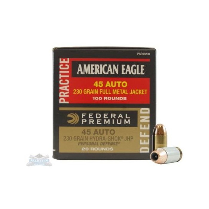 Federal 45Acp 230Gr Combo (20)Hydrashok(100)Ae Fmj 029465063658 -