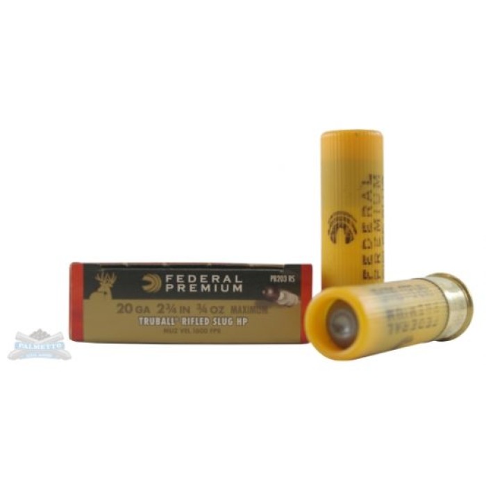 Fed Prm 20ga 2.75" Rifled Slug 5/box