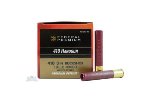 Federal 410ga 3" 5 Pellet 000 Buck Ammunition 20rds - PD413JGE 000