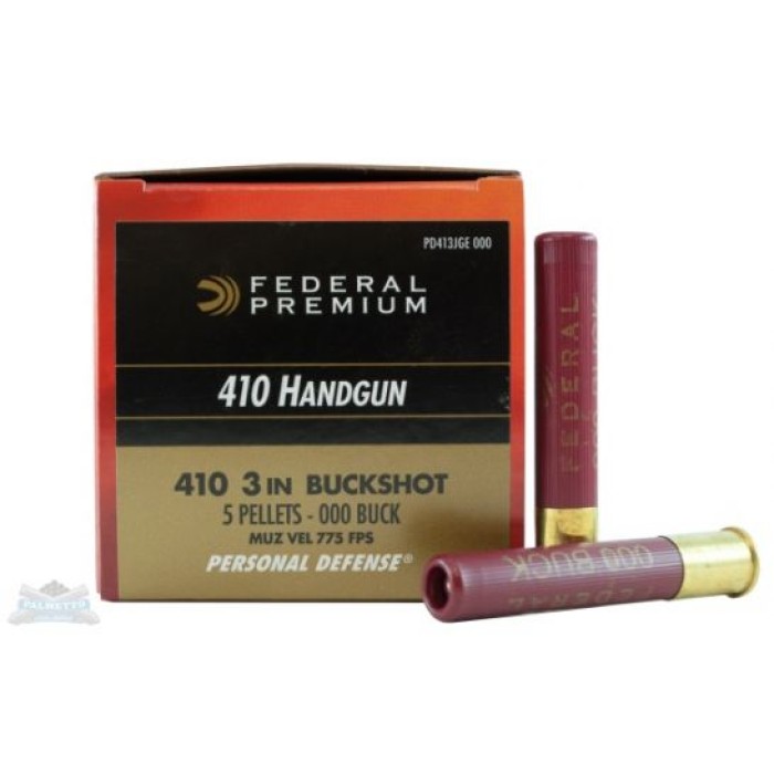 Federal 410ga 3" 5 Pellet 000 Buck Ammunition 20rds - PD413JGE 000