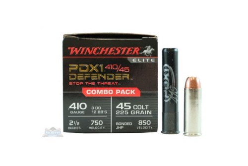 Winchester 410/45 Colt PDX1 Combo Pack Ammunition 20rds  (10 410  & 10 45) - S41045PD