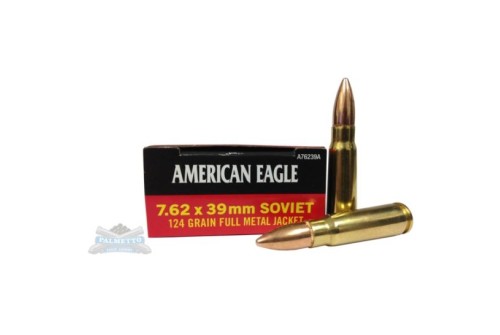 American Eagle 7.62x39mm 124gr FMJ Ammunition 20rds - AE76239A