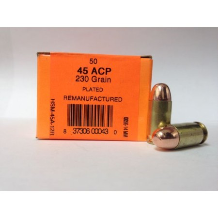 HSM/Hunting Shack Training Brass .45 ACP 230-Grain 50-Rounds PLRN