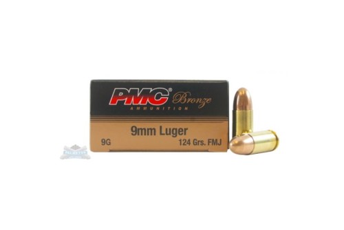 PMC Bronze 9mm 124gr FMJ Ammunition 50rds - 9G