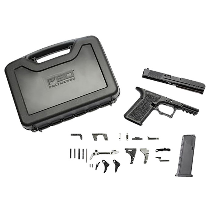 Polymer80 PF940CBBSBLK PF940C Buy Build Shoot Kit Glock 19/23 Gen3 Polymer Black 15rd