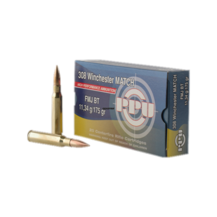 Prvi Partizan Match 308 Winchester Ammo 175 Grain Hollow Point Boat Tail