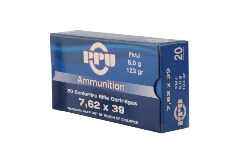 PRVI Partizan 7.62x39mm 123gr FMJ Ammunition 20rds - PP76239F