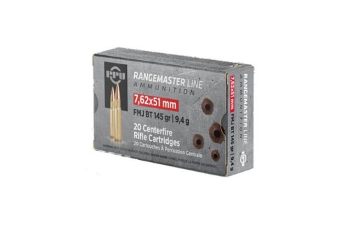 PPU Rangemaster 145 gr FMJBT 7.62x51 Ammunition 20 Rounds - PPRM762