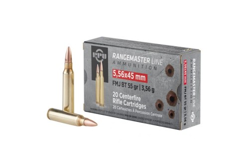 PPU Rangemaster 55 gr FMJBT 5.56x45 Ammunition 20 Rounds - PPRM5561