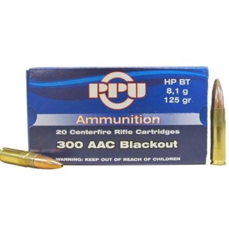 Ppu Ammo .300 Aac Blackout - 125gr. Hpbt 20-pack