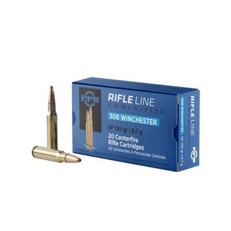 PPU PP3081 Standard Rifle 308 Win 150 gr Soft Point (SP) 20 Bx