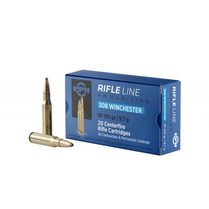 PPU PP3081 Standard Rifle 308 Win 150 gr Soft Point (SP) 20 Bx