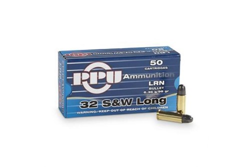 Prvi Partizan .32 S&W Long LRN 98 gr 50 Rounds Ammunition - PPH32SW