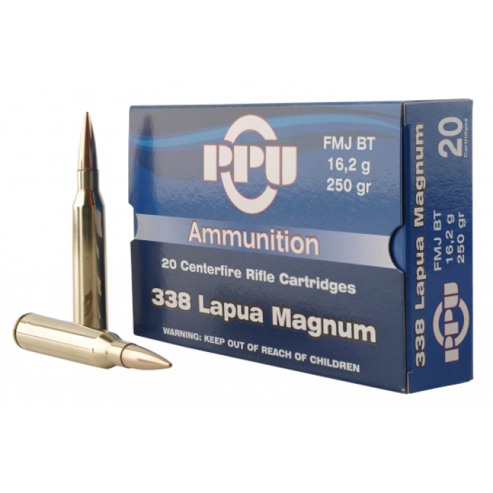 PPU Standard Rifle Brass .338 Lapua 250-Grain 10-Rounds FMJ