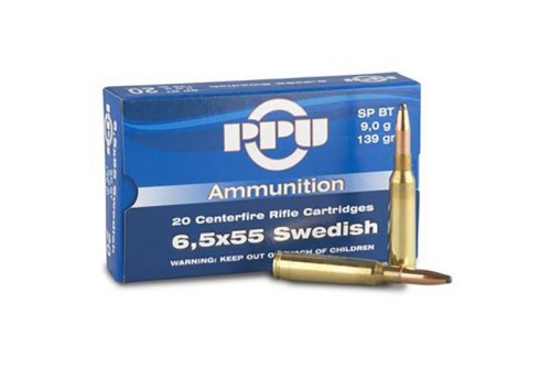 PPU, 6.5x55 Swedish, SPBT, 139 Grain, 20 Rounds