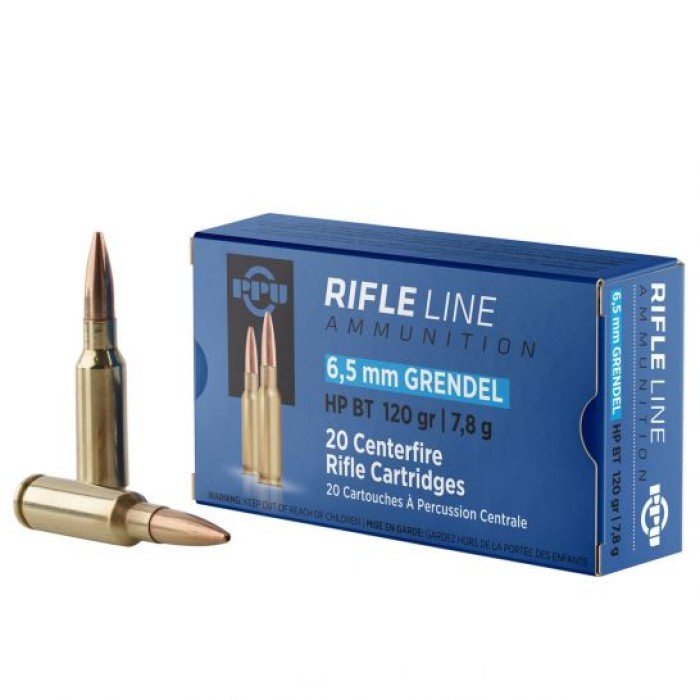 Ppu Ammo 6.5 Grendel - 120gr. Fmj-bt 20-pack