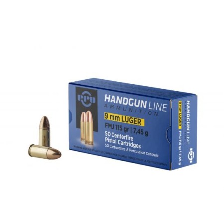 Prvi Partizan 9mm Luger FMJ 115 gr 50 Rounds Ammunition - PPH9F1