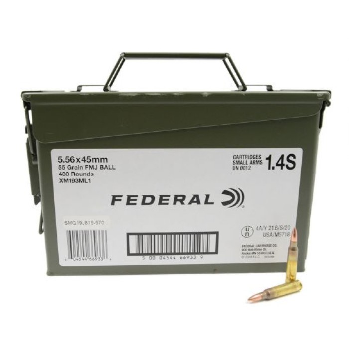 FED LAKE CITY 5.56 55GR FMJ BT 400/1