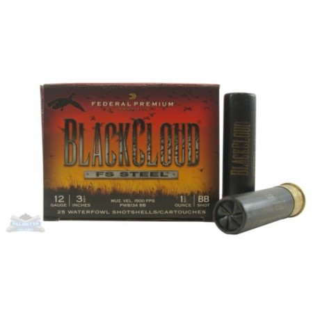 Federal 12ga 3.5" 1.5oz BB Black Cloud Waterfowl Shotshells 25rds - PWB134BB