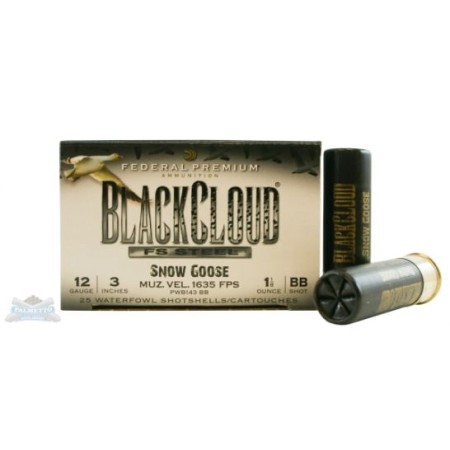 Federal 12ga 3" 1-1/8oz BB Snow Goose Black Cloud HV Waterfowl Shotshells 25rds -  PWB143 BB