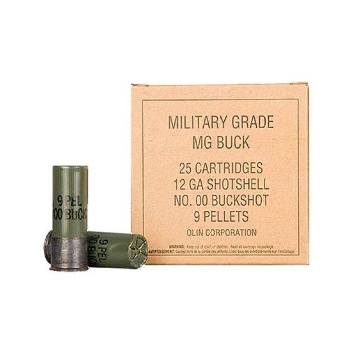 Winchester 12ga 2.75" 00 Buck Military Grade Value Pack Shotshell Ammunition 25rds - Q1544VP