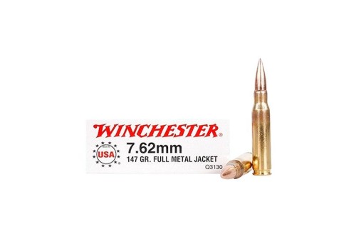 Winchester USA 7.62 Nato 147g FMJ Ammunition 20rds - Q3130