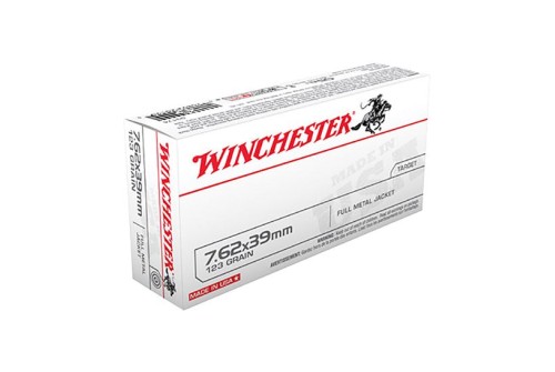 Winchester USA 7.62x39mm 123gr FMJ Ammunition 20rds - Q3174