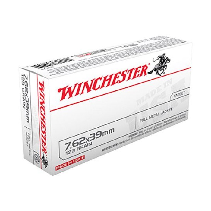 Winchester USA 7.62x39mm 123gr FMJ Ammunition 20rds - Q3174