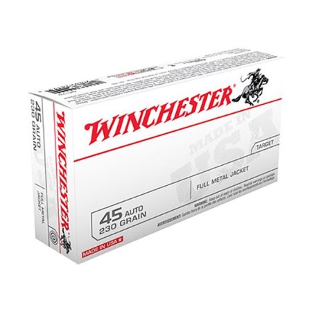 Winchester USA 45 Auto/ACP 230gr FMJ Ammunition 50rds - Q4170