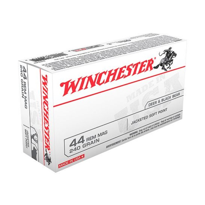 Winchester USA 44 Magnum 240gr JSP Ammunition 50rds - Q4240