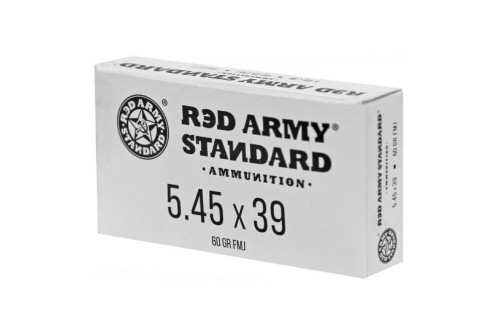 Red Army Standard Centerfire Rifle 60 gr FMJ Steel Cased 5.45x39 Ammunition, 20 Rounds - AM3372