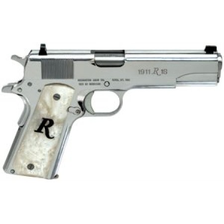 Remington 1911 R1S Pistol 45 ACP 5 in. Stainless Hi Polish Pearl 8+1 Rd.