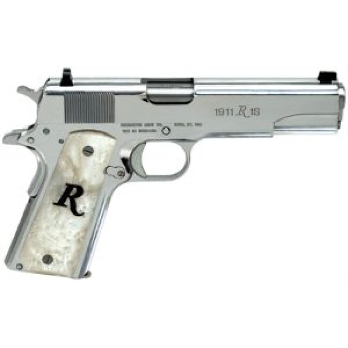 Remington 1911 R1S Pistol 45 ACP 5 in. Stainless Hi Polish Pearl 8+1 Rd.