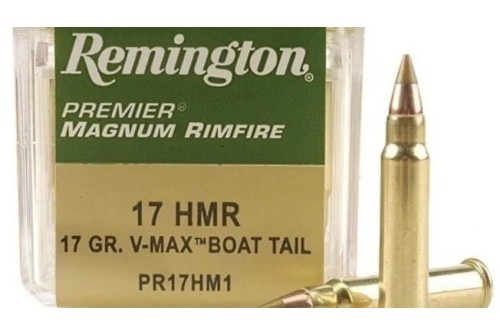 Remington 17 HMR 17 Grain Hornady V-Max Rimfire Ammo - 50 Rounds - Dirty Bird Industries