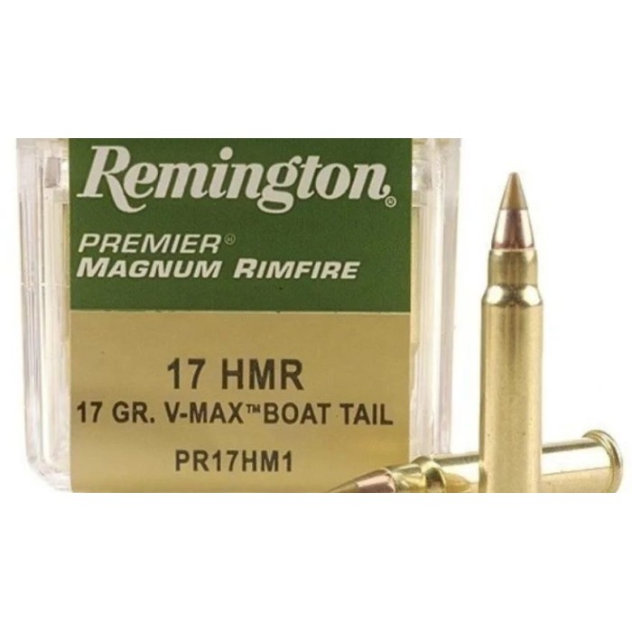 Remington 17 HMR 17 Grain Hornady V-Max Rimfire Ammo - 50 Rounds - Dirty Bird Industries