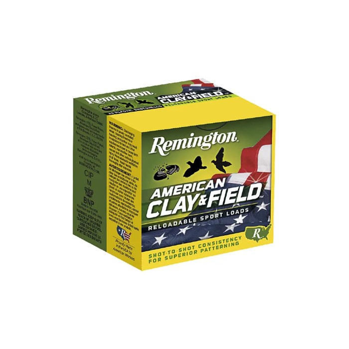 Remington Ammunition 20348 American Clay & Field Sport 12 Gauge 2.75 1 1/8 oz 9 Shot 25 Bx - Dirty Bird Industries