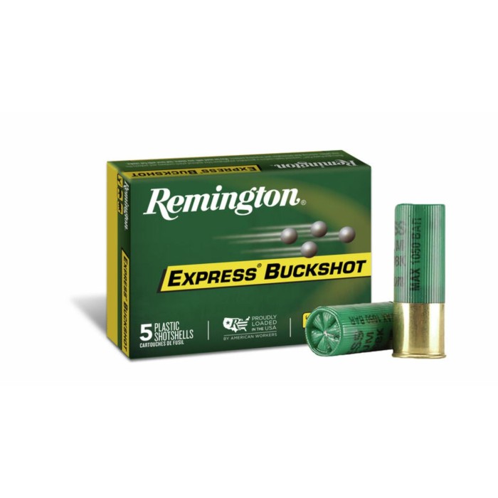 Remington Ammunition 20408 Express Magnum 12 Gauge 3 10 Pellets 000 Buck Shot 5 Bx - Dirty Bird Industries