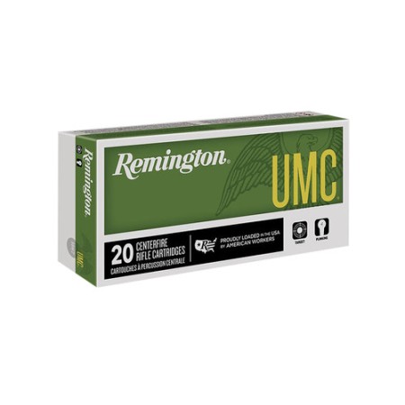 Remington UMC .224 Valkyrie 75 Grain Full Metal Jacket Brass Cased Centerfire Rifle Ammo, 20 Rounds, 21203