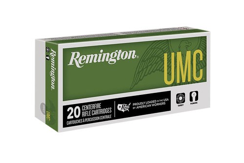 Remington UMC .224 Valkyrie 75 Grain Full Metal Jacket Brass Cased Centerfire Rifle Ammo, 20 Rounds, 21203