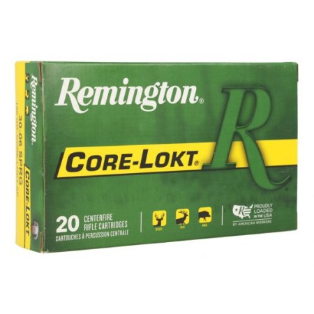 Remington Core Lokt 180 gr SP 30-06 Springfield Ammunition, 20 Rounds - 21407