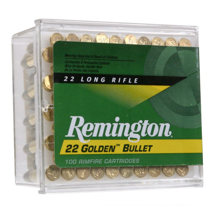 Remington Golden Hunter Rimfire Ammunition .22 LR 40gr PHP 1255 fps 100/ct