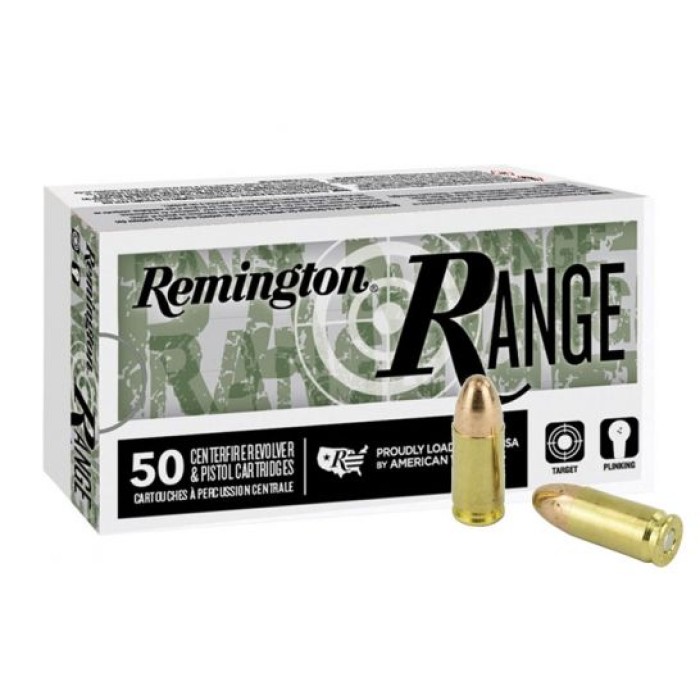 Remington Ammunition Range 9mm Luger 115 Grain Full Metal Jacket (FMJ) 100 Bx R23972