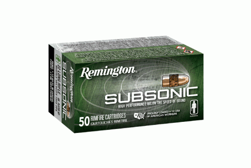 Remington Subsonic 40 gr PHP 22 lr Ammo, 50/Box - S22HPA