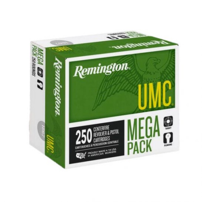 Remington UMC 115 gr FMJ 9mm Handgun Ammo, 250/box - 23777